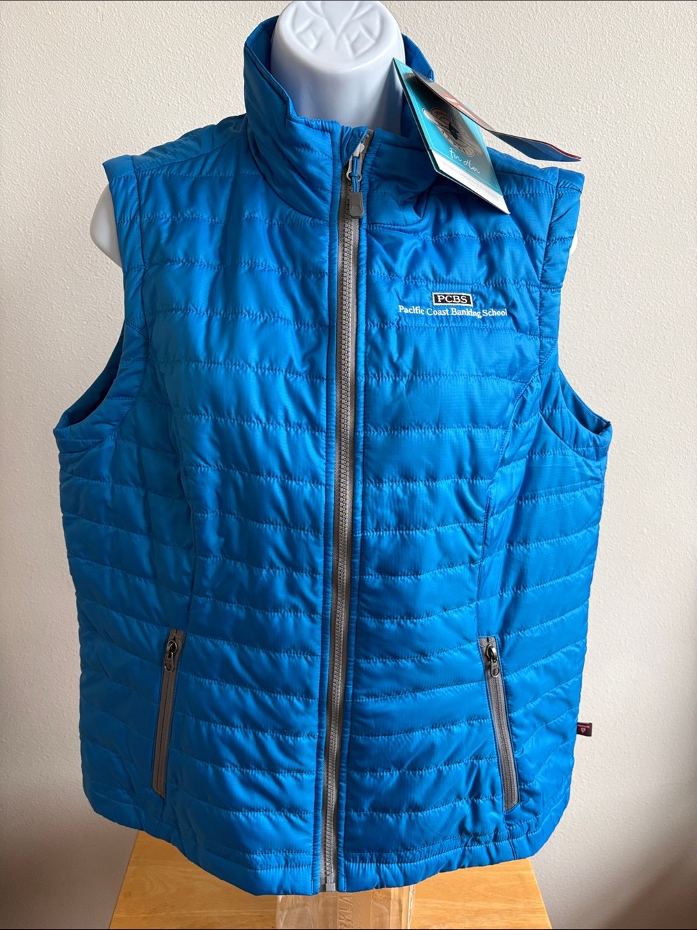 Charles River NWT Primaloft Bright Blue Quilted Vest Size Large